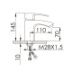 Смеситель для раковины D-Lin 365-A D110365-A, черный