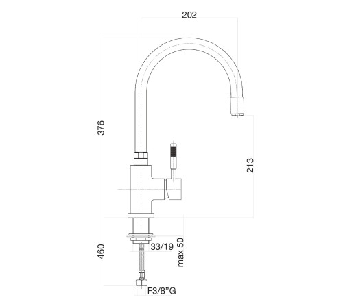 Смеситель для кухни Fiore XENON 44NN5480, черный