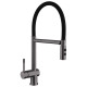 Смеситель для кухни с гибким изливом и режимом душ Fmark FS0252Q, графит