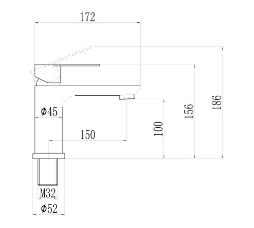 Смеситель для раковины Fmark FS8801H, черный
