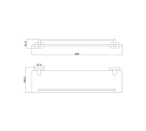 Полка стеклянная BELZ B90107, черный