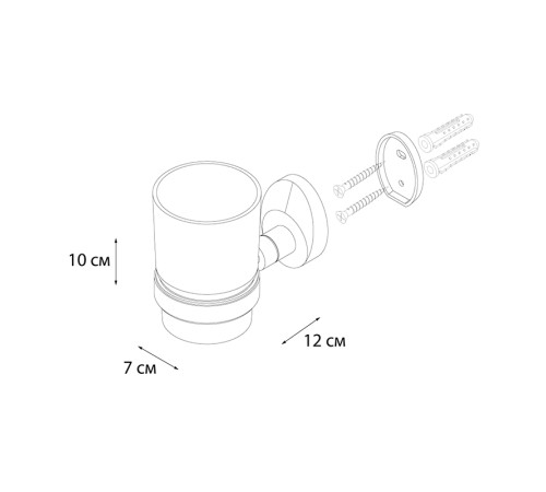 Стакан для ванной комнаты FIXSEN EUROPA FX-21806, хром