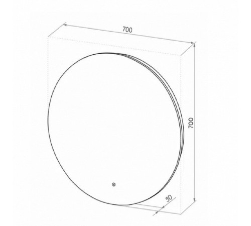 Зеркало Maretti Джулия GI1470R35EL 70x70 см