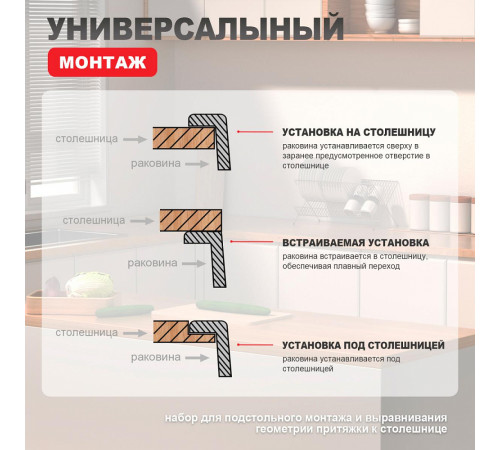 Кухонная мойка Raglo R701.6050.03, золотой сатин