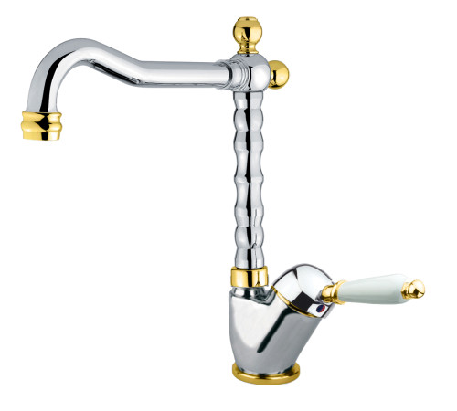 Смеситель для раковины Fiore IMPERIAL 83CO2245, хром/золото