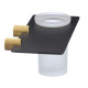 Стакан для ванной комнаты Savol S-002158HB, черный/золото