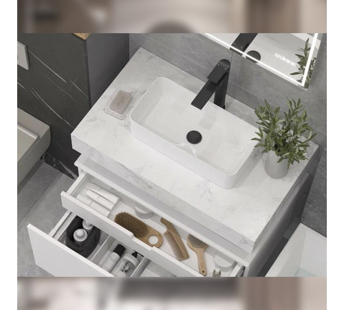 Столешница Velvex Unit 80 белый мрамор