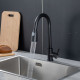Смеситель для кухни с выдвижным изливом и режимом душ FRAP F60991-6, черный