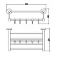 Полка для полотенец Savol S-408745, хром