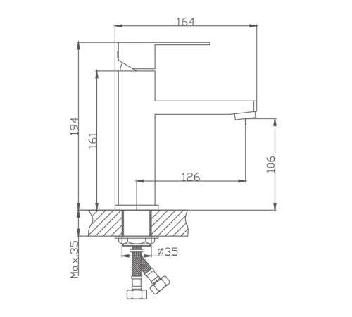 Смеситель для раковины Haiba HB10803, сатин