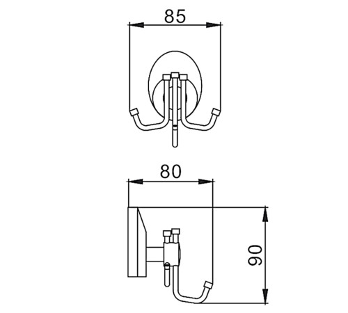 Крючок для ванной комнаты тройной FRAP F1605-3, хром