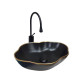 Комплект Bronze de Luxe: раковина Black Orchid 1395 со смесителем SCANDI 9015B