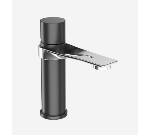 Смеситель для раковины Webert ONE-B NB830102441, черный/сталь