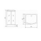 Душевая кабина Timo Comfort Fabric Glass T-8815C, 120x90x220