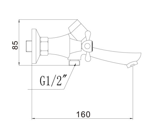 Смеситель для ванны Fmark FM2227, хром
