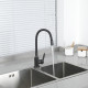 Смеситель для кухни с гибким изливом FRUD R42052-39, оружейная сталь
