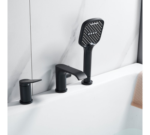Смеситель на борт ванны Shevanik S4112H, черный