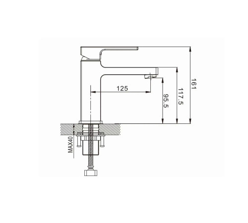 Смеситель для раковины Rose R10 R1001-1, хром