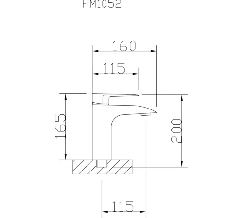Смеситель для раковины Fmark FM1052, хром