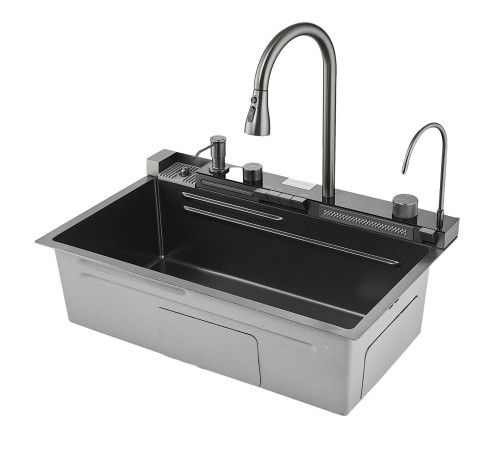 Многофункциональная кухонная мойка Savol S-SC001Q, графит