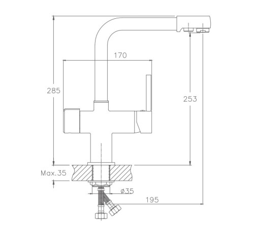 Смеситель для кухни Haiba HB70088-8, белый