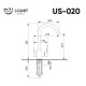 Смеситель для кухни с подключением фильтра Ulgran US-020-003, вороненая сталь