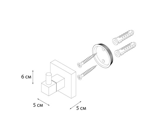 Крючок для ванной FIXSEN METRA FX-11105, хром