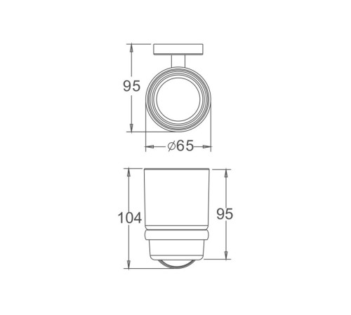 Стакан для ванной комнаты Haiba HB8706, черный