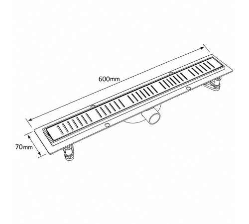 Душевой лоток GAPPO G86007-5, сатин