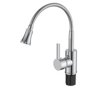 Смеситель для кухни с гибким изливом Voda Kitchen KF519, хром