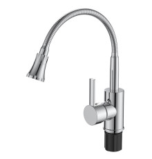 Смеситель для кухни с гибким изливом Voda Kitchen KF519, хром