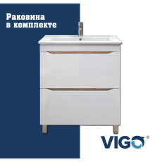 Тумба с раковиной напольная VIGO Грани tn.GRI.ELI.60.2Y дуб золотой, 60 см