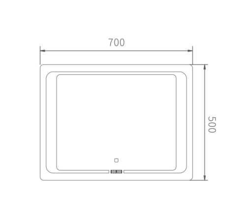 Зеркало с LED подсветкой Haiba HB664, 70x50