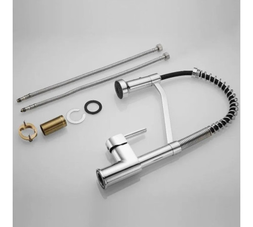 Смеситель для кухни с гибким изливом и режимом душ Haiba HB73826, хром