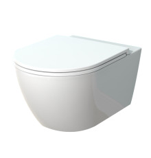Унитаз подвесной SMARTFLOW URBAN безободковый с микролифтом, SMF812-WH, белый