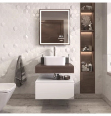 Тумба подвесная без столешницы Velvex Unit tp.UNI.60.1Y белый матовый, 60 см