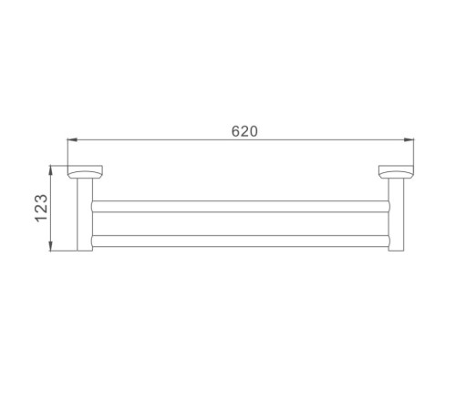 Полотенцедержатель Haiba HB1609, хром