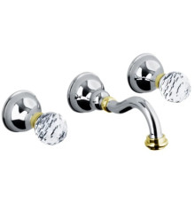 Смеситель для раковины Webert Karenina KA750404017, хром/золото