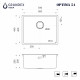 Кухонная мойка Grandex Aqua Optima 5011363, графит