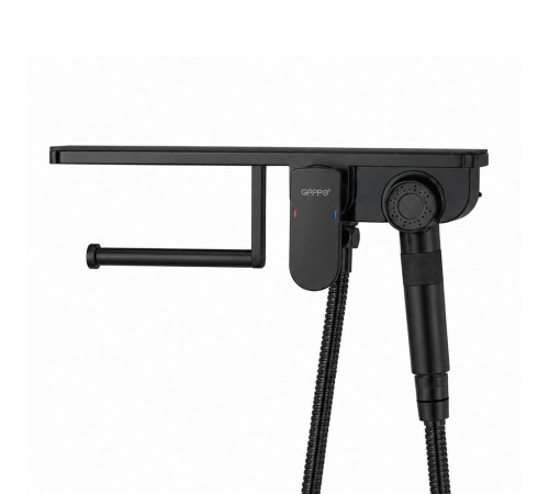 Гигиенический душ со смесителем и полочкой GAPPO G7295-16, черный