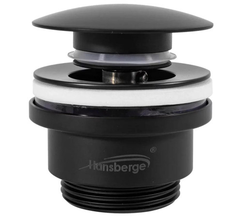 Донный клапан для раковины Hansberge H107BL, черный