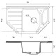 Кухонная мойка GranFest CORNER 800E, кашемир
