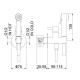 Гигиенический душ со смесителем Webert Elio EL870303560PVC, черный
