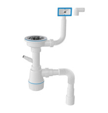 Сифон для кухонной мойки с переливом Nova NV1035