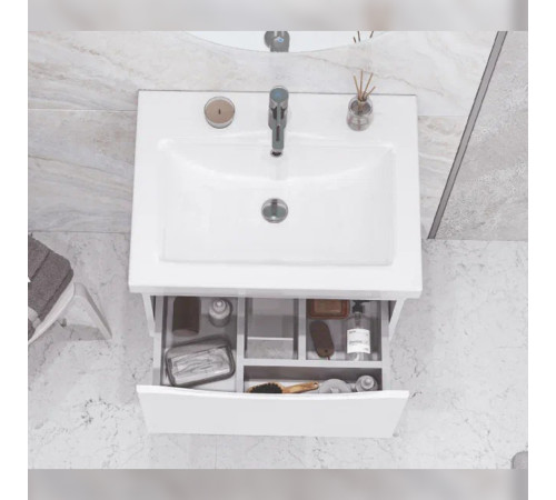 Тумба с раковиной подвесная Velvex Vizo tpVIZ.60.1Y-21, 60 см