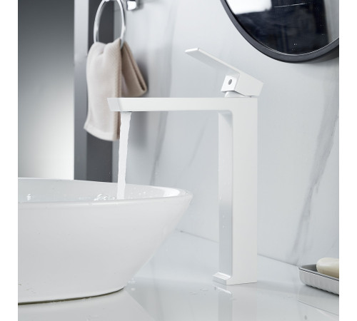 Смеситель для раковины высокий Rose R18C R1811C-1, белый