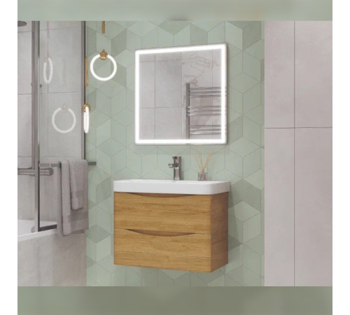 Тумба под раковину подвесная Velvex Clay tp.CLA.9595.70.2Y дуб верона, 70 см