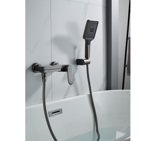 Смеситель для ванны Shevanik S4552T, оружейная сталь