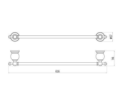 Полотенцедержатель Savol S-005724B, золото