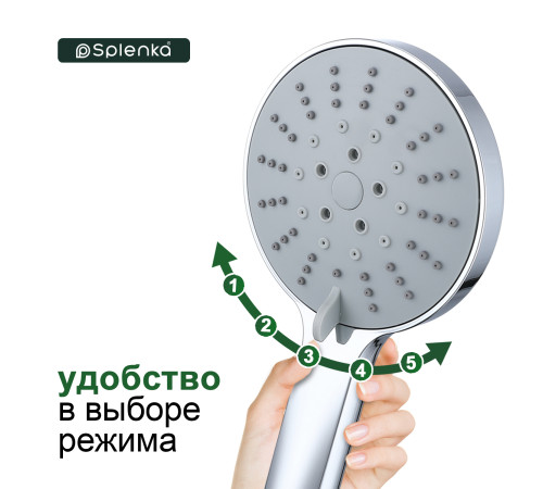 Лейка для душа Splenka S450.04, хром
